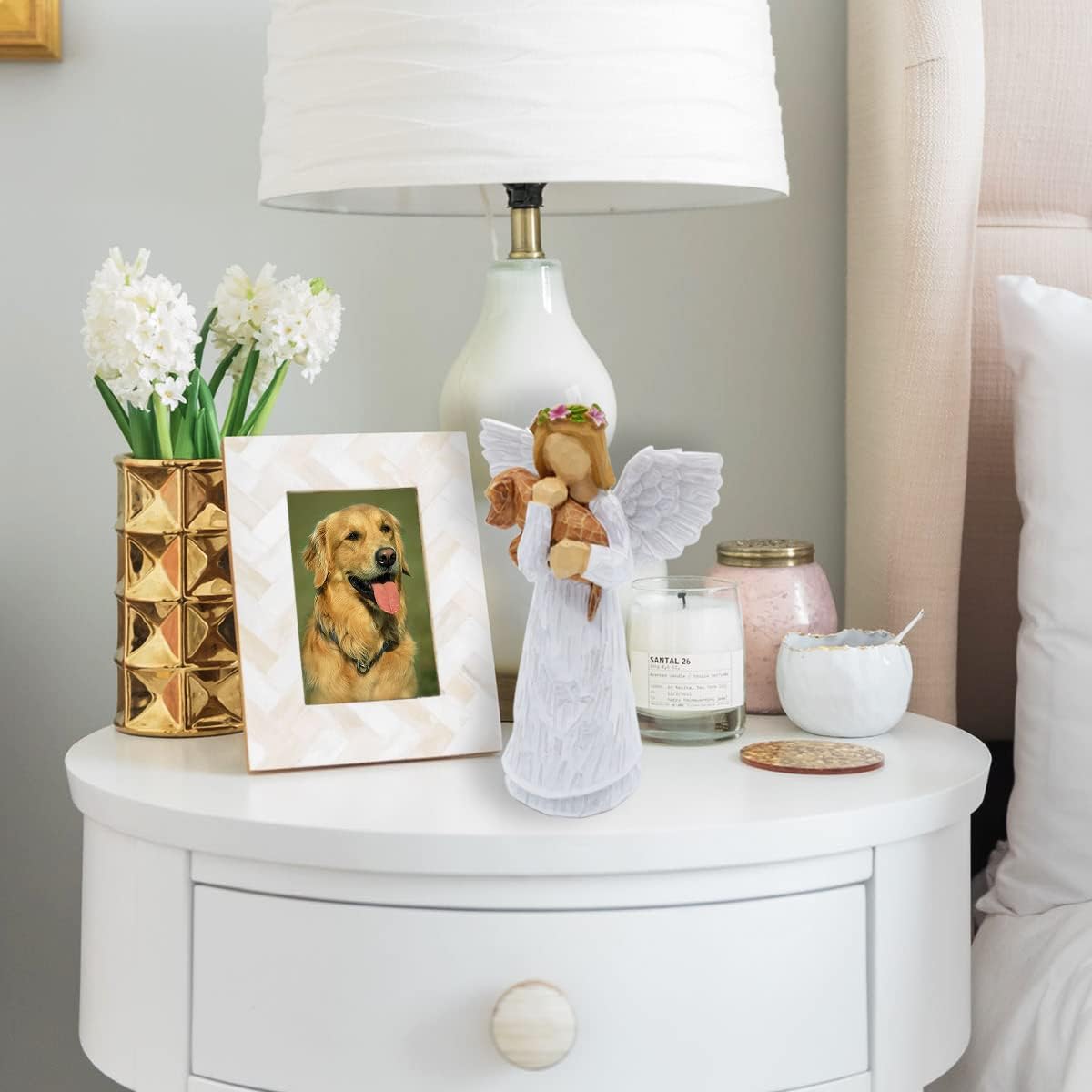 Hunde-Gedenkgeschenkset mit Engel-der-Freundschaft-Figur