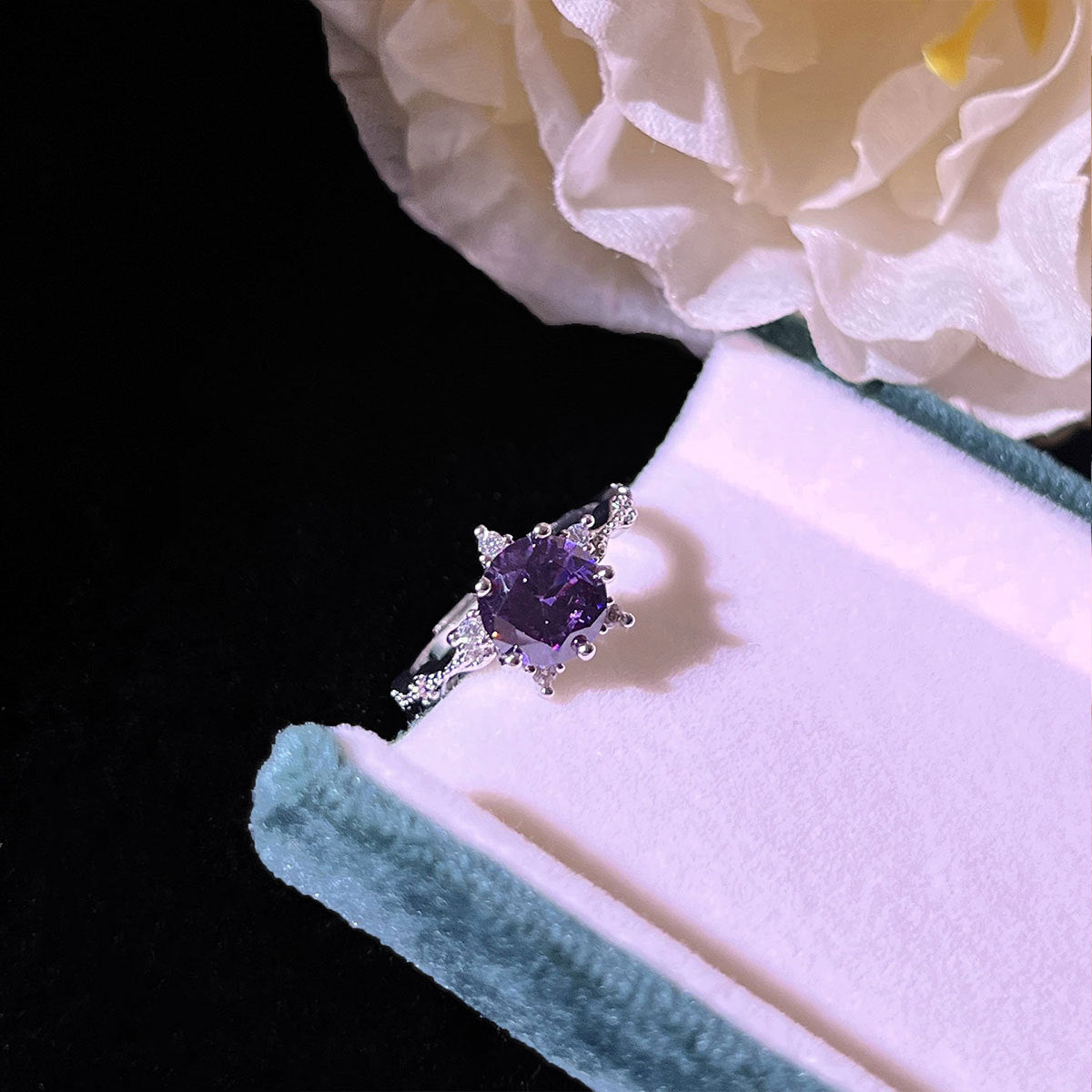 Livia Amethglace Set | Weißgold