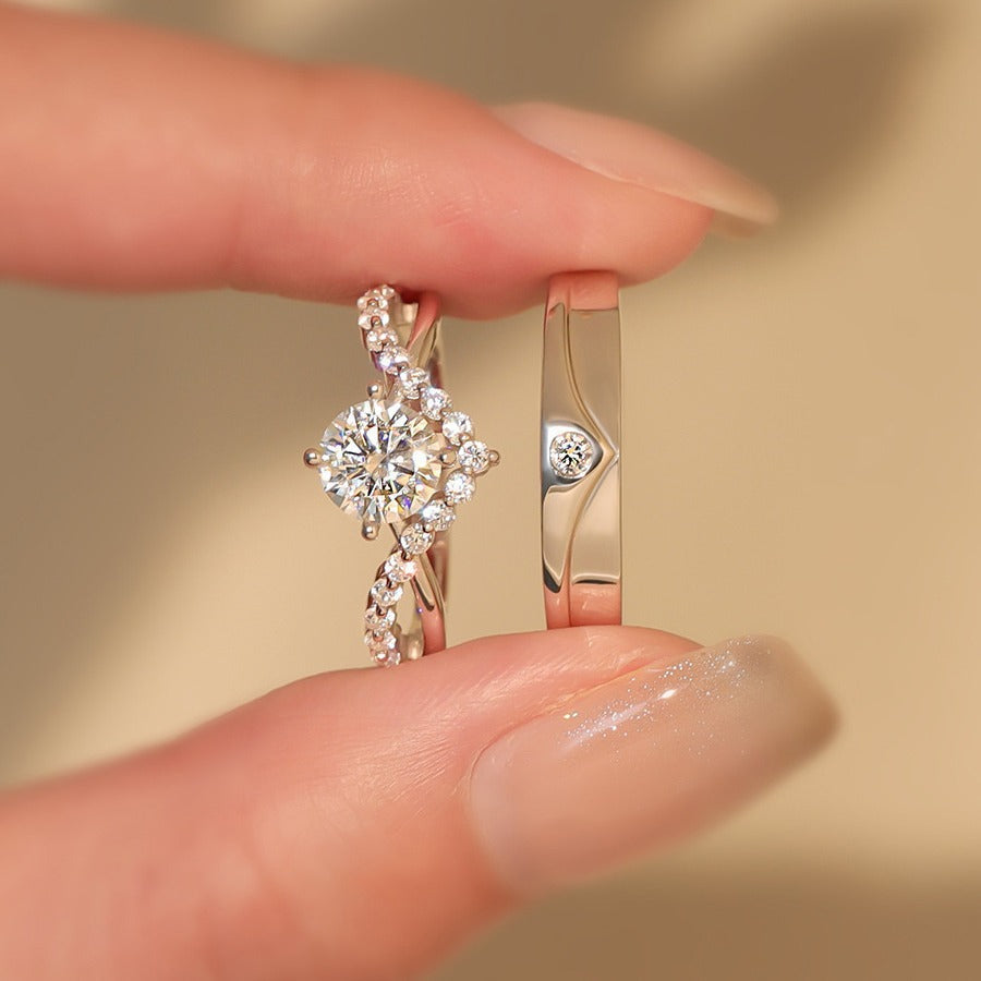 Elric Amora Paar Ringe | Silber