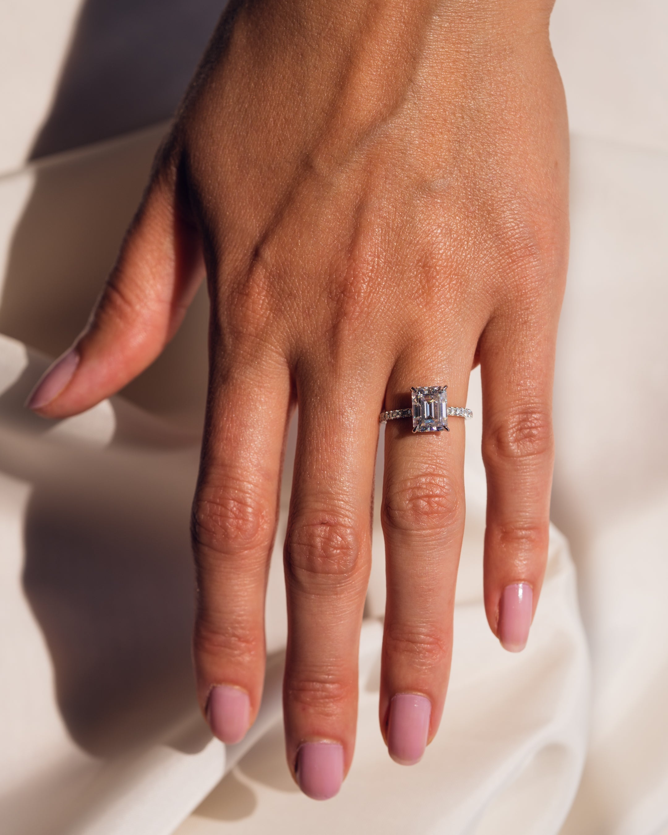 Jasmin (mit Pavé) - Smaragd | Silber